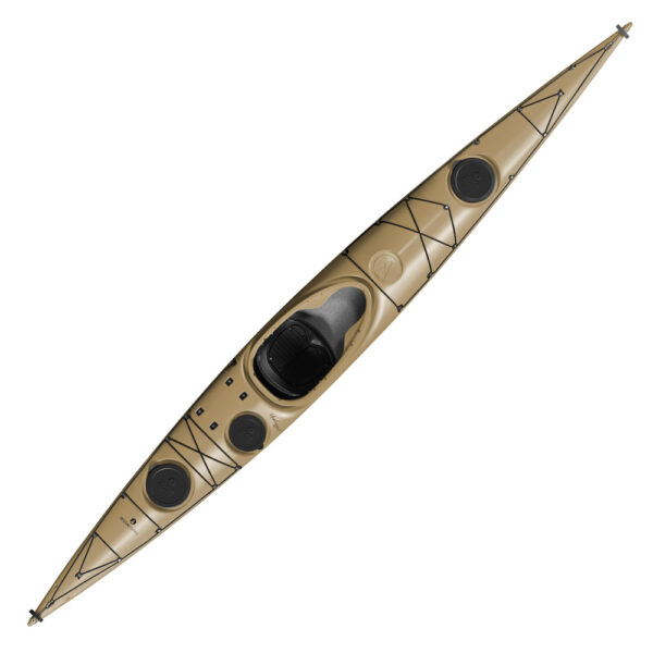 designkayaks unplugged model sea kayak top view color sandy reef